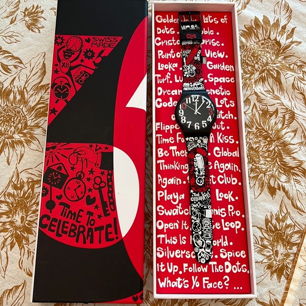 New Swatch Watch Special Edition 30th Anniversary Swatch Club 30 and Ticking